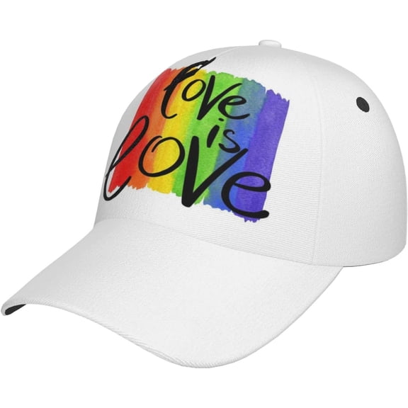 LGBT Gay Pride Rainbow Baseball Cap Vintage LGBT Gay Pride Adjustable Baseball Hat for Men Women