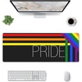 thumbnail image 1 of LGBT Gay Pride Rainbow Gaming Mouse Pad Pride Large Mouse Pad (31.5x11.8 Inch) Non-Slip Rubber Base Large Desk Mat Desk Protector for Home Office Gaming Work, 1 of 6