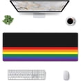 thumbnail image 1 of LGBT Gay Pride Rainbow Gaming Mouse Pad Pride Large Mouse Pad (31.5x11.8 Inch) Non-Slip Rubber Base Large Desk Mat Desk Protector for Home Office Gaming Work, 1 of 5