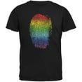 thumbnail image 1 of LGBT Gay Pride Rainbow Thumbprint Black Adult T-Shirt - 4X-Large, 1 of 1