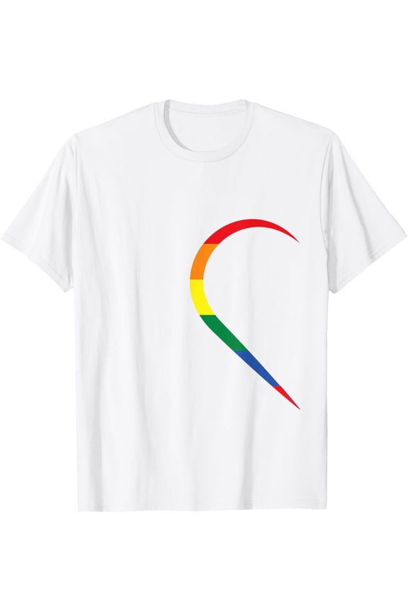 LGBT Half Heart Love Couple Gay Pride Month T-ShirtMen's and women's pure cotton short-sleeved shirts