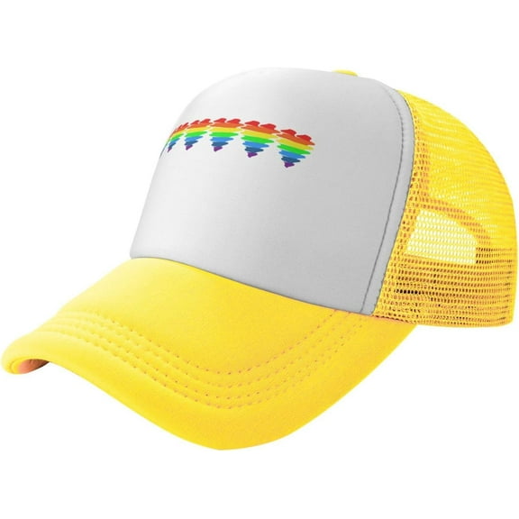 LGBT Heart Print Men's Black Adjustable Baseball Cap Vintage Dad Hat Trucker Cap