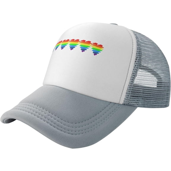 LGBT Heart Print Men's Black Adjustable Baseball Cap Vintage Dad Hat Trucker Cap