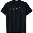 thumbnail image 1 of LGBT Heartbeat EKG Shirt Gay Lesbian gift, 1 of 3