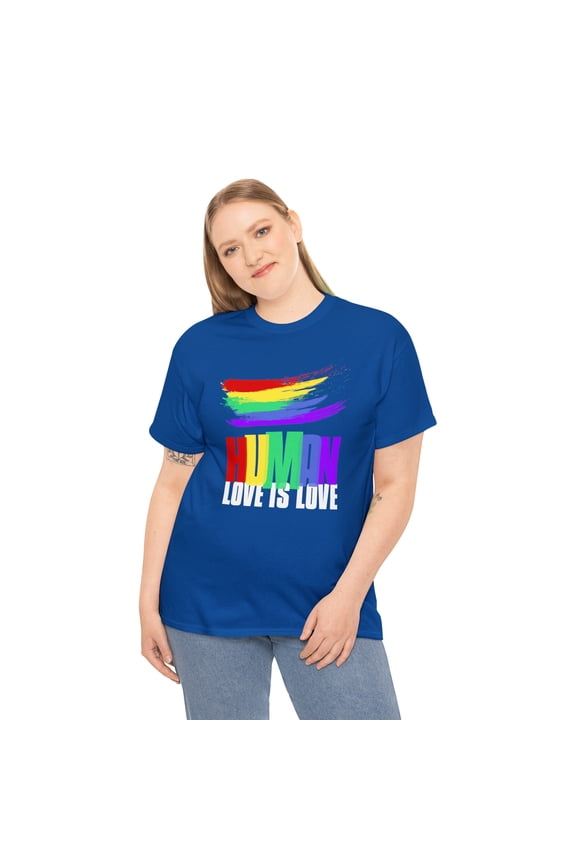 LGBT Human Rainbow Shirt Lesbian Gay Pride Shirt Rainbow Womens Plus Size Tops