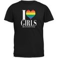 thumbnail image 1 of LGBT I Heart Girls Boys Suck Funny Black Adult T-Shirt - Small, 1 of 1
