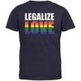 thumbnail image 1 of LGBT Legalize Love Rainbow Navy Adult T-Shirt - X-Large, 1 of 1