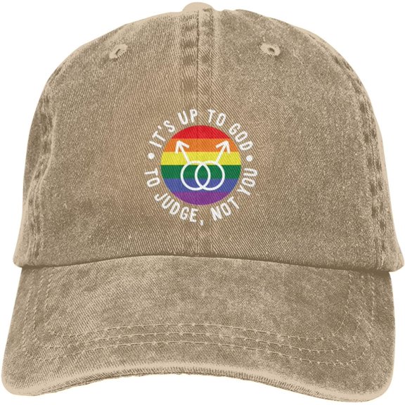 LGBT Lesbian Pride God Judge Trucker Hat LGBT Pride Baseball Cap Black