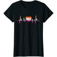 thumbnail image 1 of LGBT & Lesbian Stuff Heart with Pride Flag Lesbian Gift T-Shirt, 1 of 3