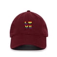 thumbnail image 1 of LGBT Love Baseball Cap Embroidered Cotton Adjustable Dad Hat Burgundy, 1 of 1