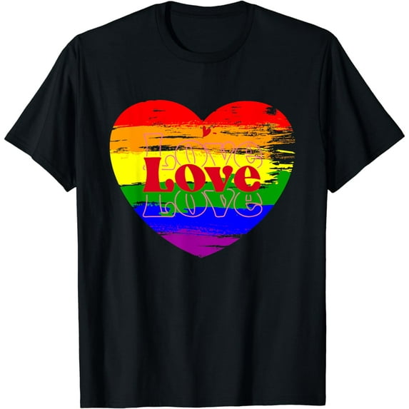 LGBT Love Heart For Valentine's Day 2024 T-Shirt