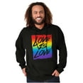 thumbnail image 1 of LGBT Love is Love Gay Pride Rainbow Unisex Plus Fleece Graphic Hoodie Brisco Brands 3X, 1 of 5