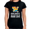 thumbnail image 1 of LGBT More Equality More Love Gay Pride Month Pride Day Shirts for Women, 1 of 8