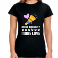 thumbnail image 1 of LGBT More Equality More Love LGBTQ Gay Lesbian Transgender Shirts for Women, 1 of 8