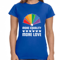 thumbnail image 1 of LGBT More Equality More Love Lesbian Gay Pride LGBT Pride Womens T Shirts, 1 of 8