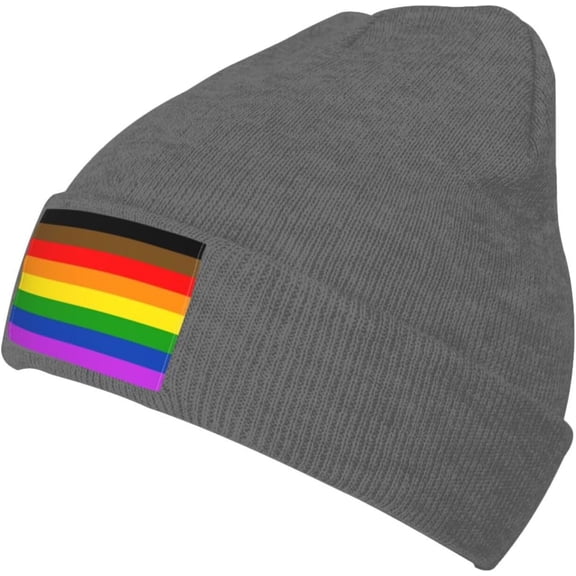 LGBT Pride Flag Beanies for Men & Women - Knit Beanie, Warm & Soft Skull Caps,Daily Winter Hat