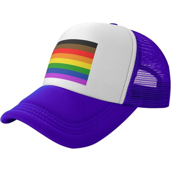 LGBT Pride Flag Men's Black Adjustable Baseball Cap Vintage Dad Hat Trucker Cap