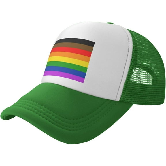 LGBT Pride Flag Men's Black Adjustable Baseball Cap Vintage Dad Hat Trucker Cap