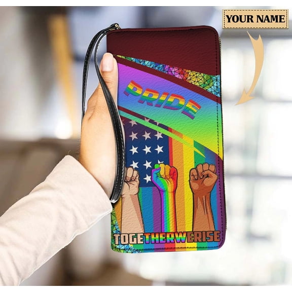 LGBT Pride Lip Print Women Wallets Design Leather Zipper Female Purses Long Multifunction Card Holder Clutch Bags