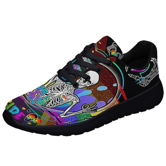LGBT Pride Love Is Love Shoes Sneakers Black Size 3.5