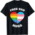 thumbnail image 1 of LGBT Pride Month Merch Free Dad Hugs - LGBT Pride T-Shirt, 1 of 4