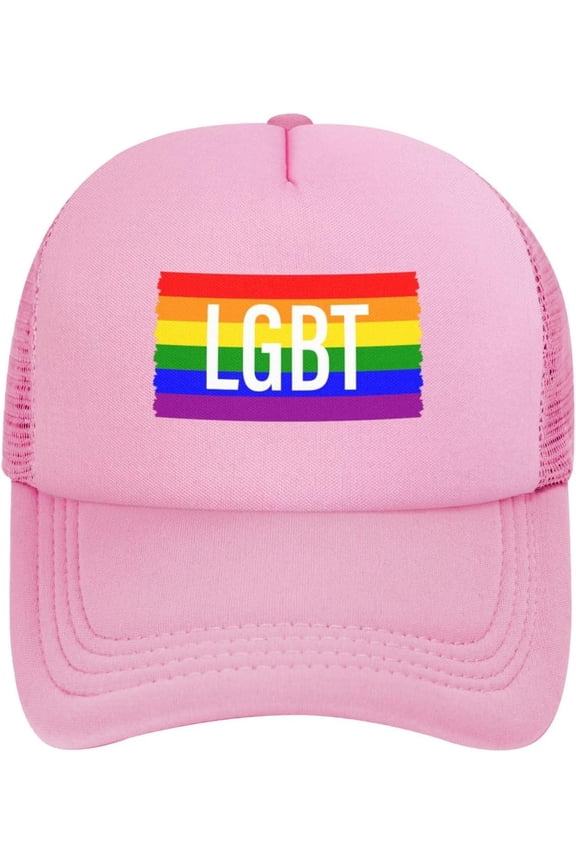 LGBT Pride Month Mesh Hat LGBT Trucker Hatgay Pride Lesbian Love Cap for Men Women Black