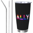 thumbnail image 1 of LGBT Pride Rainbow Gay Fingerprint 20oz Stainless Steel Tumbler With Lid And Straw Spill-Proof Insulation Travel Tumbler Cups Vacuum Coffee Cup For Ice Drinks & Hot Beverages, 1 of 6