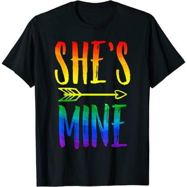 LGBT Pride She's Mine I'm Her Lesbian Couple Matching Lover T-Shirt
