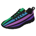 thumbnail image 1 of LGBT Pride Shoes Men Women Fashion Rainbow Sneakers Lightweight Breathable Running Shoes Gift for Gay Lesbian Black Size 12, 1 of 5