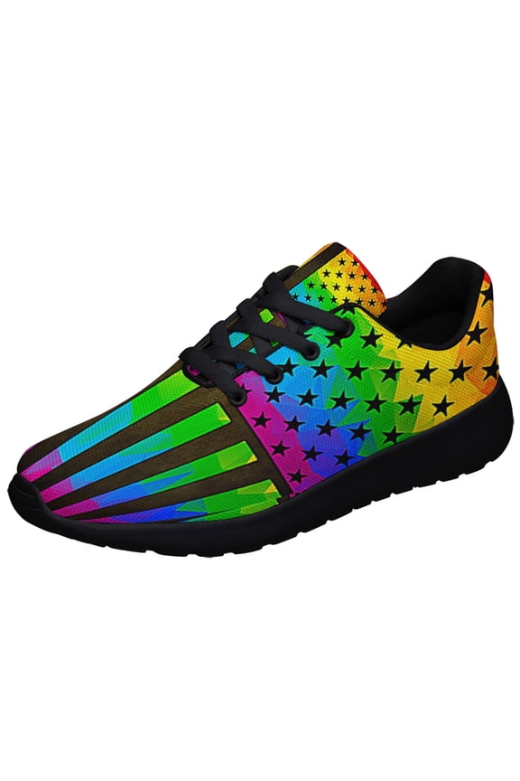 LGBT Pride Shoes Sneakers Black Size 11