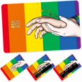 thumbnail image 1 of LGBT Rainbow Credit Card Skin Stickers, Debit Card Skin Stickers Removable Waterproof PVC Decal Cover Set 4 Pack, 1 of 6