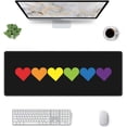 thumbnail image 1 of LGBT Rainbow Gay Pride Gaming Mouse Pad Pride Large Mouse Pad (31.5x11.8 Inch) Non-Slip Rubber Base Large Desk Mat Desk Protector for Home Office Gaming Work, 1 of 6