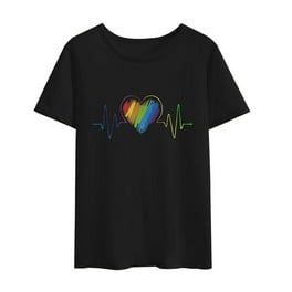Lgbt Rainbow Heartbeat T-Shirt Gay And Lesbian Pride Lgbt Rainbow Heartbeat T-Shirt Gay And Lesbian Pride