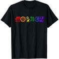 thumbnail image 1 of LGBT Rainbow Pride Gifts LGBTQIA Retro Style Abstract Art T-Shirt, 1 of 4