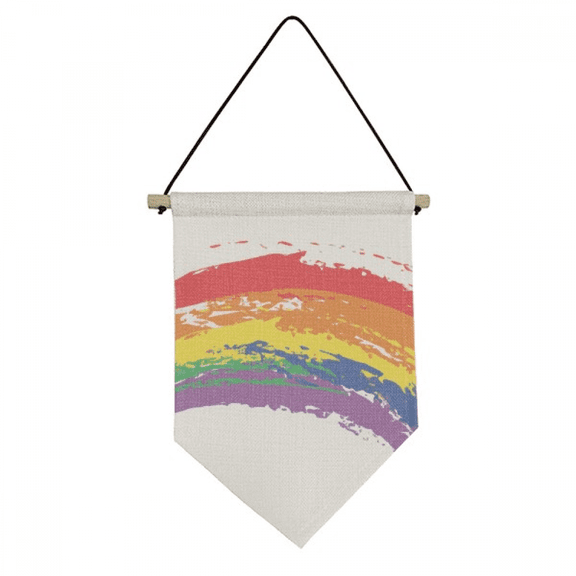 LGBT Rainbow Transgender Canvas Flag Hanging Wall Art Decor Banner