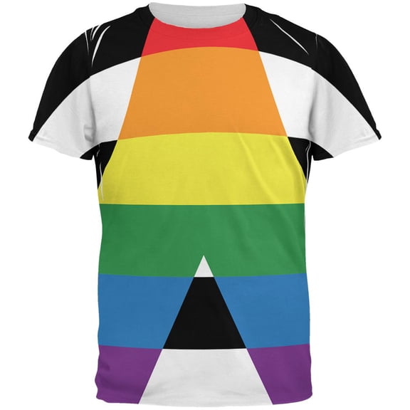 LGBT Straight Ally Pride Flag All Over Mens T Shirt Multi MD