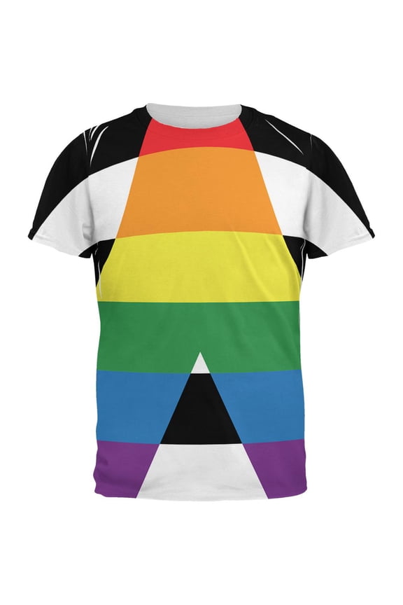 LGBT Straight Ally Pride Flag All Over Mens T Shirt Multi SM
