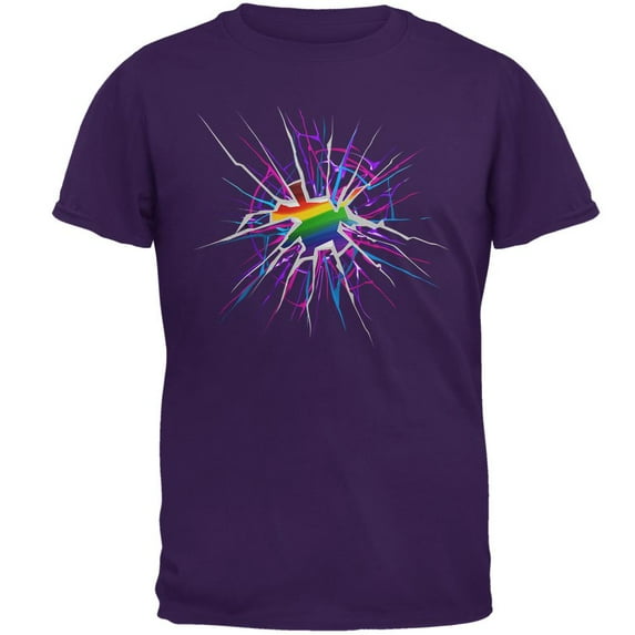 LGBT Trans Breaking Through Barriers Mens T Shirt Purple LG