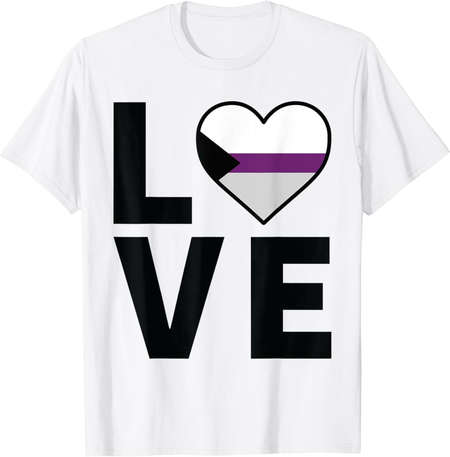 LGBTQ Demisexual Flag Heart - LGBTQIA+ LOVE Demisexual T-Shirt ...