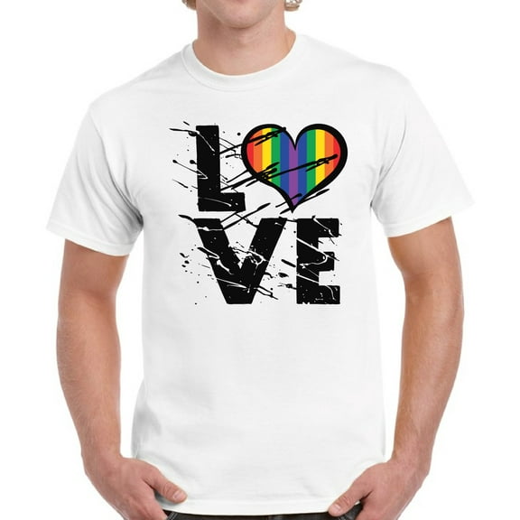 LGBTQ Lesbian Gay Love T-Shirt for Men - S M L XL 2XL 3XL 4XL 5X Graphic Tee Husband Gay - Rights Pride Support Tshirt Gift