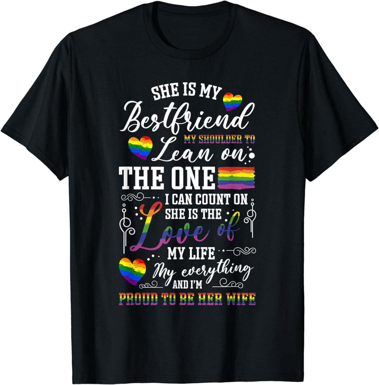 T-shirt Uomo LGBTQ+ Rainbow Pride - Bandiera Arcobaleno Colorata - Cotone