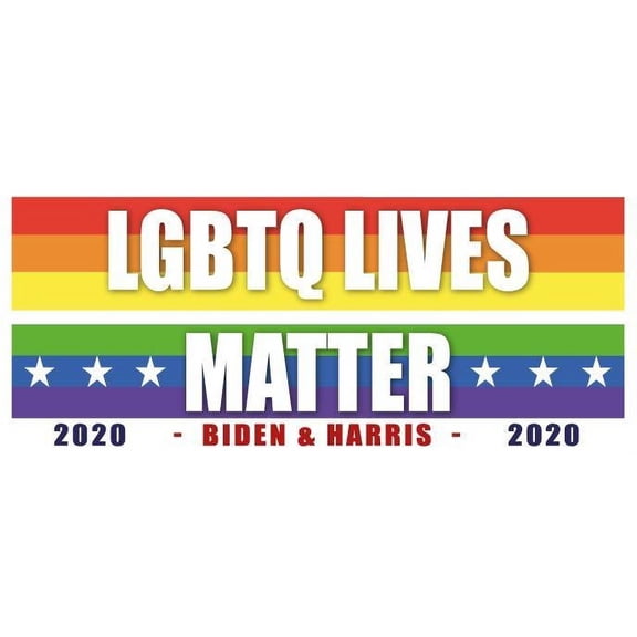 LGBTQ Lives Matter Campaign Sign Vinyl Sticker Car Window Bumper Decals for Trucks Vans Laptop Wall Window - Removable Waterproof/Round Peel and Stick Graphic Designs Decorations Size (5x10 inch)