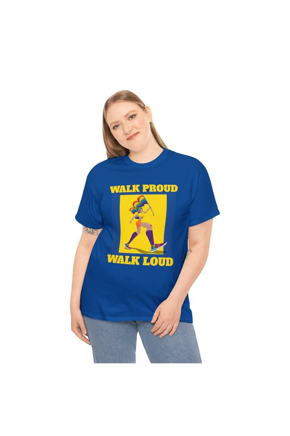LGBTQ Parade Walk Proud Walk Loud Pride Day Parade Womens Plus Size Tops