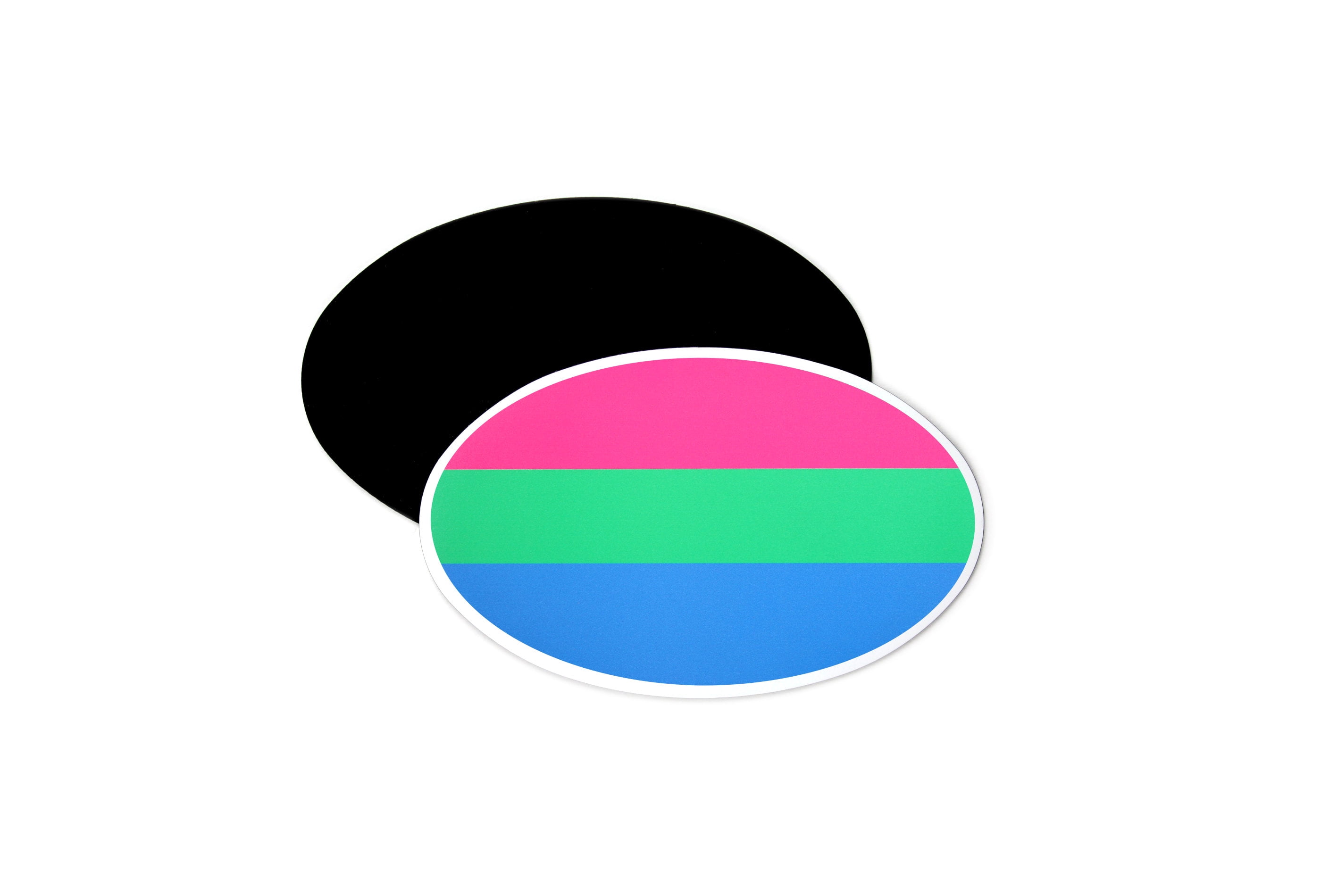 LGBTQ+ Polysexual Pride Flag Car Bumper Magnet - 5x3 Inch Oval - 1 ...