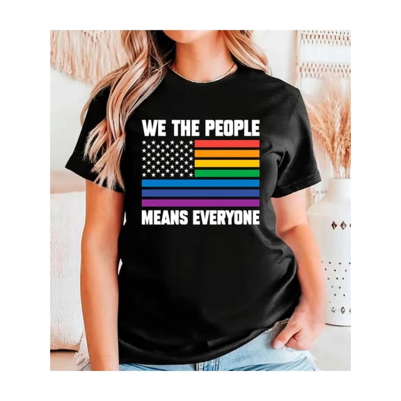 LGBTQ+ Pride Equality T-Shirt - 'We The People' Progressive Graphic Tee - Soft Unisex Tops for Pride Month & Social Justice