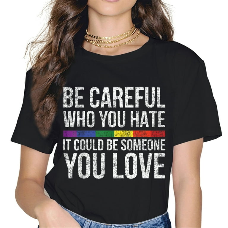Retro LGBT T-Shirt| Cool Distressed Tops| Be You Rainbow Tee T-Shirt Retro LGBT T-Shirt| Cool Distressed Tops| Be You Rainbow Tee T-Shirt