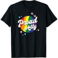 thumbnail image 1 of LGBTQ+ Pride - Proud Ally Rainbow Support T-ShirtMen and women, White Black T-shirt, size: Extra large S-1386XL, 1 of 4