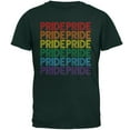 thumbnail image 1 of LGBTQ Pride Rainbow 70's Repeat Mens T Shirt Forest Green MD, 1 of 1