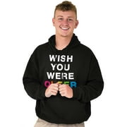 LGBTQ Pride Wish You Were Queer Hoodie Sweatshirt Women Men Brisco Brands S