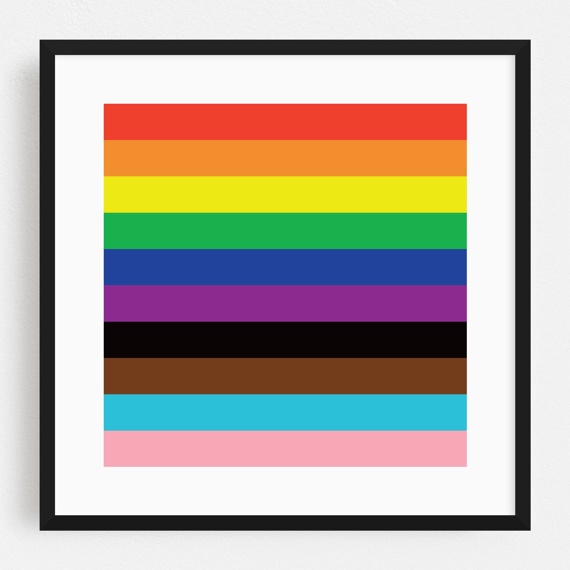 LGBTQ RAINBOW FLAG Digital Art Black Framed Wall Art Print 10 X 10 lgbtq-rainbow-flag-digital-art-black-framed-wall-art-print-10-x-10